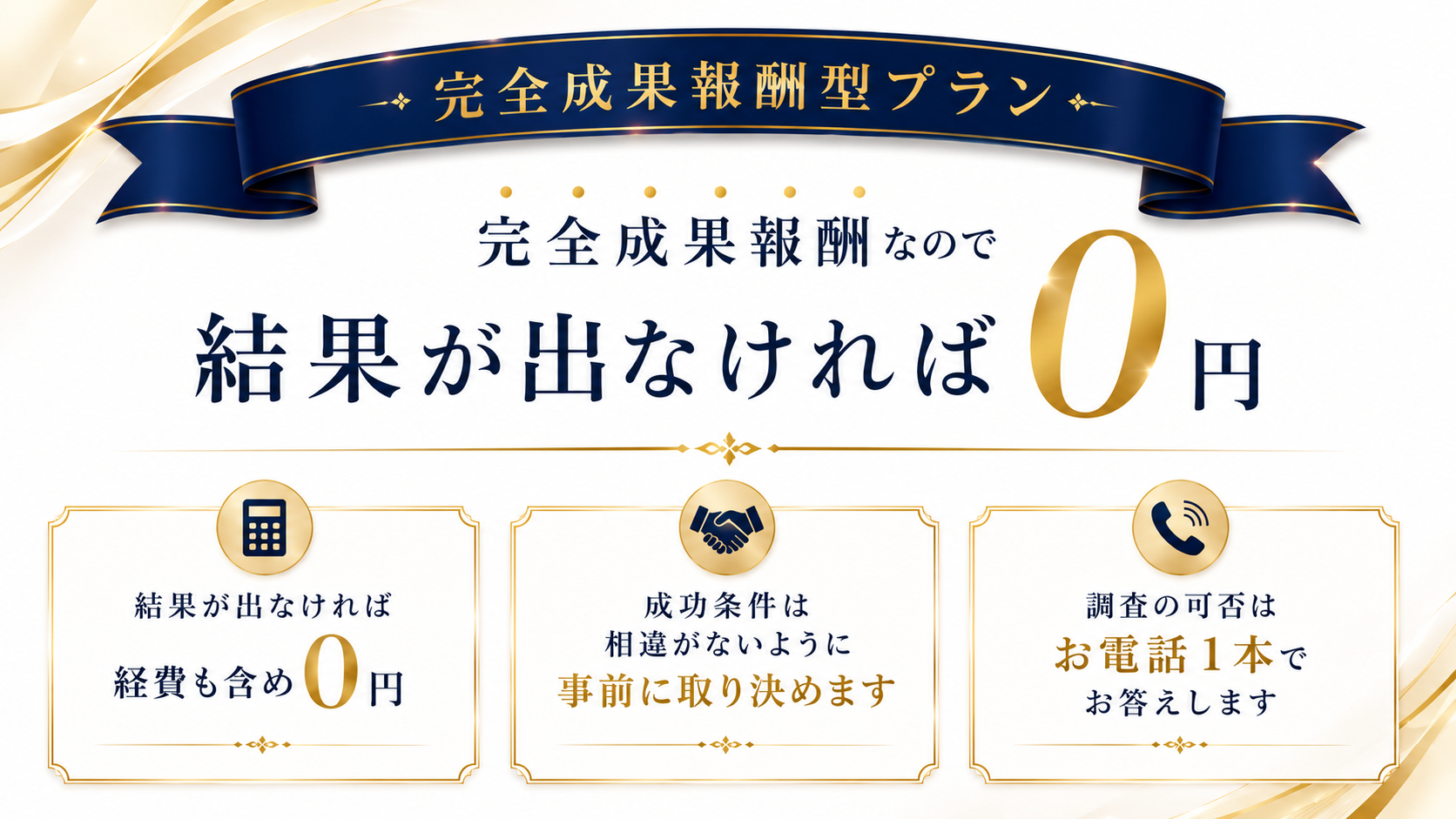 結果が出なければ0円